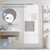 Radiateur de salle de bain 1600x604 mm blanc avec sol Garniture de raccordement incl. 4x supports de serviette ML-Design