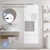 Badheizkörper 1600x604 mm Weiß mit Wand Anschlussgarnitur inkl. 3x Handuchhalter ML-Design