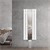 Badheizkörper Flach mit Spiegel und Boden Anschlussgarnitur 45x120 cm Weiß ML-Design