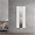 Badheizkörper Flach mit Spiegel und Wand Anschlussgarnitur 45x120 cm Weiß ML-Design
