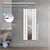 Badheizkörper Flach mit Spiegel und Wand Anschlussgarnitur 45x120 cm Weiß ML-Design