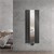 Badheizkörper Flach mit Spiegel und Universale Anschlussgarnitur 45x120 cm Anthrazit ML-Design