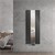 Radiateur de salle de bains Raccord central avec miroir 450x1200 mm Anthracite avec garniture de raccordement mural avec thermostat LuxeBath