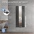 Radiateur de salle de bain plat avec miroir et garniture de raccordement universelle 45x120 cm Anthracite ML-Design