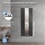 Radiateur de salle de bain plat avec miroir et garniture de raccordement mural 45x120 cm Anthracite ML-Design