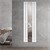 Badheizkörper Flach mit Spiegel und Universale Anschlussgarnitur 45x160cm Weiß ML-Design