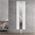 Radiador de casa de banho Plano com espelho e conjunto de ligação ao chão 45x160cm Branco ML-Design