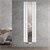 Badheizkörper Flach mit Spiegel und Wand Anschlussgarnitur 45x160cm Weiß ML-Design