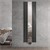 Badheizkörper Flach mit Spiegel und Universale Anschlussgarnitur 45x160cm Anthrazit ML-Design