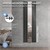 Radiador de casa de banho plano com espelho e conjunto de ligação ao solo 1600x450 mm antracite Design ML
