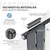 Flad badeværelsesradiator med spejl og gulvtilslutningssæt 1200x450 mm antracit ML-Design