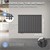 Panneau de chauffage double couche 78x60cm anthracite, sol inclus Garniture de raccordement ML-Design