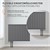 Panneau de chauffage double couche 78x60cm anthracite, sol inclus Garniture de raccordement ML-Design
