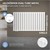 Radiatore elettrico per bagno Singolo strato Orizzontale con elemento riscaldante 300W 600x1020 mm Bianco LuxeBath