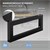 Wandkonsole für Waschtisch 2er Set 450x150 mm Schwarz aus Stahl ML-Design
