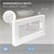 Wall bracket for washbasin set of 2 300x150 mm white steel ML design