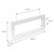 Wall bracket for washbasin set of 2 450x150 mm White steel ML design