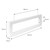 Suporte de parede para lavatório Conjunto de 2 500x150 mm de aço branco ML-Design