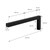 Wall bracket set of 2 angle L-shape 45x15 cm black steel ML design