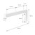 Supporto a parete Set di 2 angolari a L 30x15 cm Acciaio bianco ML-Design