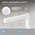 Wandkonsole 2er Set Winkel L-Form 350x150 mm Weiß aus Stahl ML-Design
