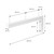Soporte de pared juego de 2 Ángulo en L 40x15 cm Acero blanco ML-Design