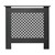 Radiator cover with honeycomb pattern 78x19x82 cm grey MDF