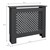 Radiator cover with honeycomb pattern 78x19x82 cm grey MDF