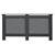 Radiator cover with honeycomb pattern 152x19x82 cm grey MDF