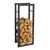Porta legna 40x100x25 cm Grigio Metallo ML-Design