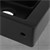 Washbasin Rectangular Shape 46x26x11 cm Black Ceramic ML Design