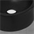 Washbasin round shape 45x36x13 cm black ceramic ML design