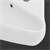 Waschbecken Eckigform mit Überlauf 45x27x13 cm Weiß aus Keramik ML-Design
