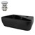 Washbasin incl. drain set with overflow 45x27x13 cm black ceramic ML design