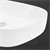 Lavatório oval 55x42x14 cm cerâmica branca design ML