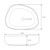 Lavoar de forma ovala 55x42x14 cm Ceramica neagra mata ML-Design