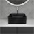 Vasque avec vidage sans trop-plein 39x39x15 cm noir en céramique ML-Design
