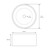 Vasque ronde Ø 41x18 cm Blanc en céramique ML-Design