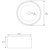Waschbecken inkl. Ablaufgarnitur ohne Überlauf Ø 41x18 cm Weiß aus Keramik ML-Design