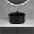 lavabo incl. vidage sans trop-plein Ø 41x18 cm noir en céramique ML-Design