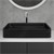 Waschbecken Eckigform ohne Überlauf 68x38x12 cm Schwarz aus Keramik ML-Design