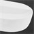 Lavabo di forma ovale 80x40x12 cm in ceramica bianca ML Design
