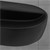 Umývadlo oválny tvar 80x40x12 cm cierna keramika ML-Design