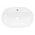 Umywalka Oval Shape 60x40x12 cm White Ceramic ML Design