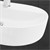 Waschbecken Ovalform ohne Überlauf 60x40x12 cm Weiß aus Keramik ML-Design
