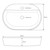 Waschbecken Ovalform ohne Überlauf 60x40x12 cm Weiß aus Keramik ML-Design