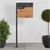 Stand mailbox with newspaper compartment 37x36,5x11 cm anthracite / wood look steel ML-Design