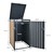 Mülltonnenbox für 1 Tonne 240L 68x80x116,3 cm Anthrazit Eichenoptik aus Stahl ML-Design