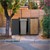 Mülltonnenbox für 2 Tonnen 240L 132x80x116,3 cm Anthrazit Eichenoptik aus Stahl ML-Design