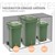 Dustbin box for 1 garbage can 240L 68x80x116,3 cm anthracite / wood look steel ML-Design